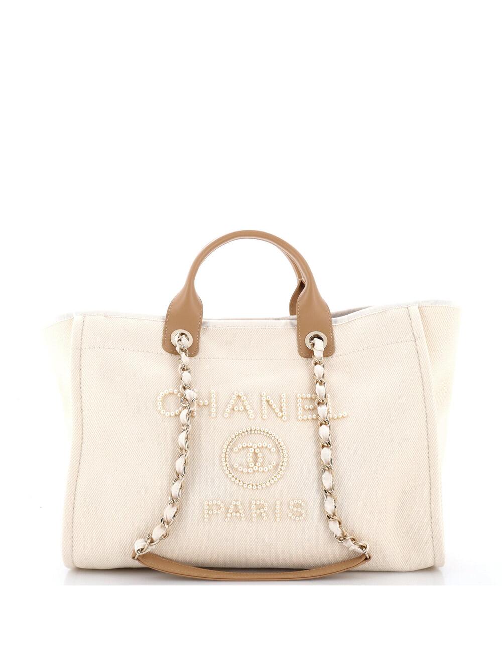 Chanel Deauville Tote Pearl Embellished #377795C46B